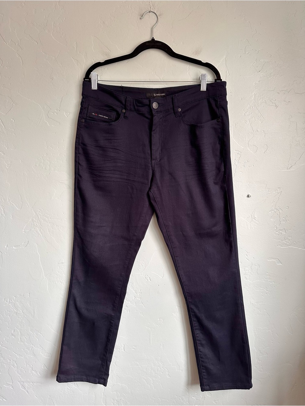 Fried Denim Men Midnight Navy Blue Slim Straight Stretch Denim Jeans Size 34x30